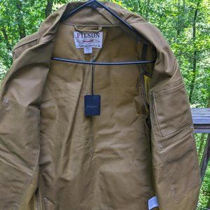 NWT Filson Tin Cloth Cruiser 11010005 MADE IN USA Waxed Dark Tan XS